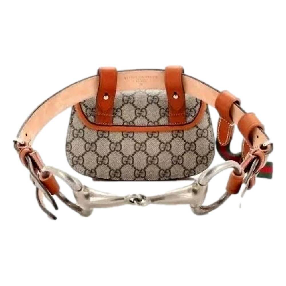 NEW GUCCI women's supreme bamboo 1947 mini belt bag in beige monogram canvas - Picture 4 of 7